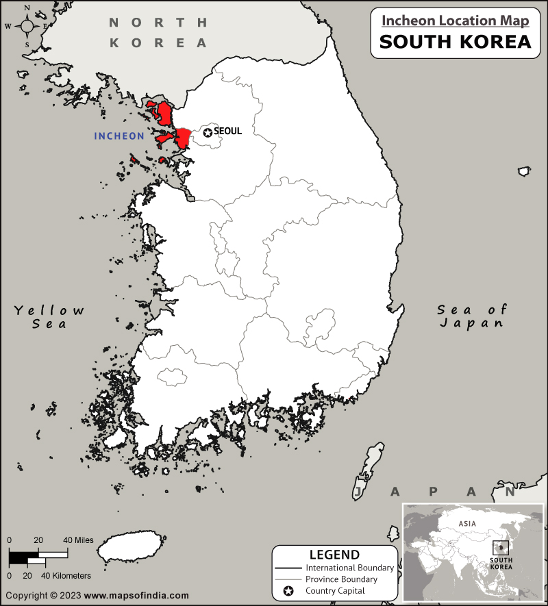 Incheon Location Map