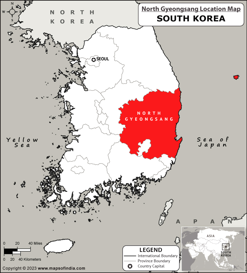 North Gyeongsang Location Map
