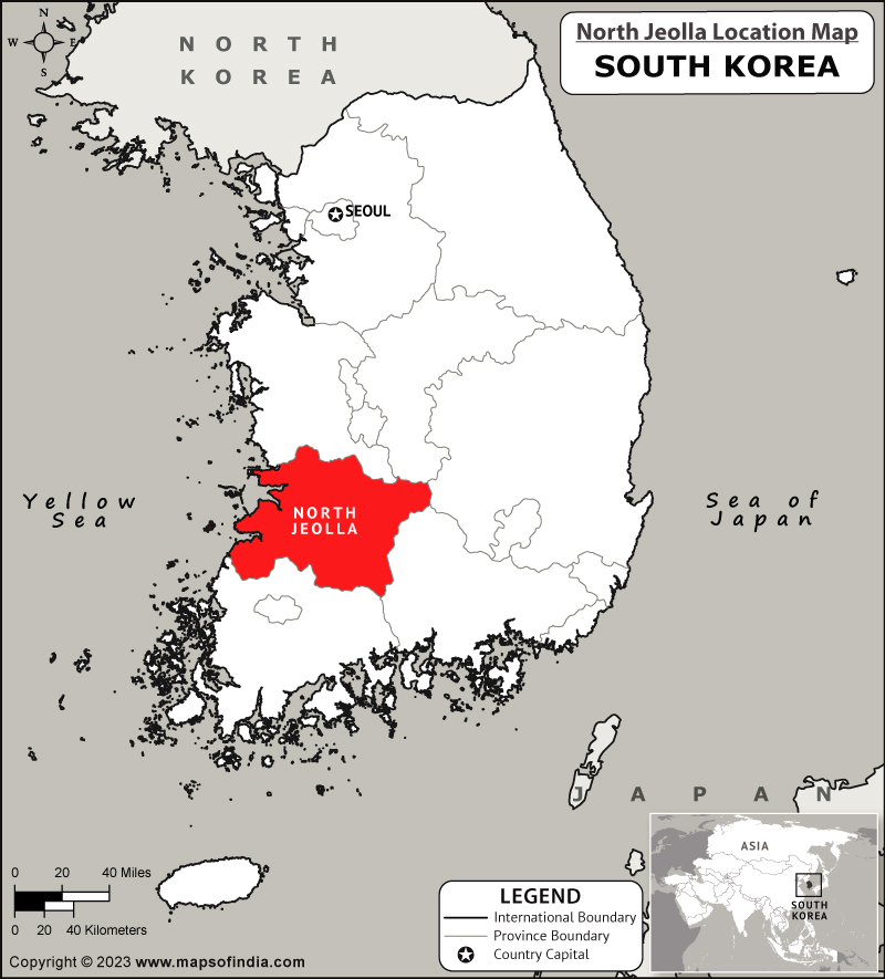 North Jeolla Location Map