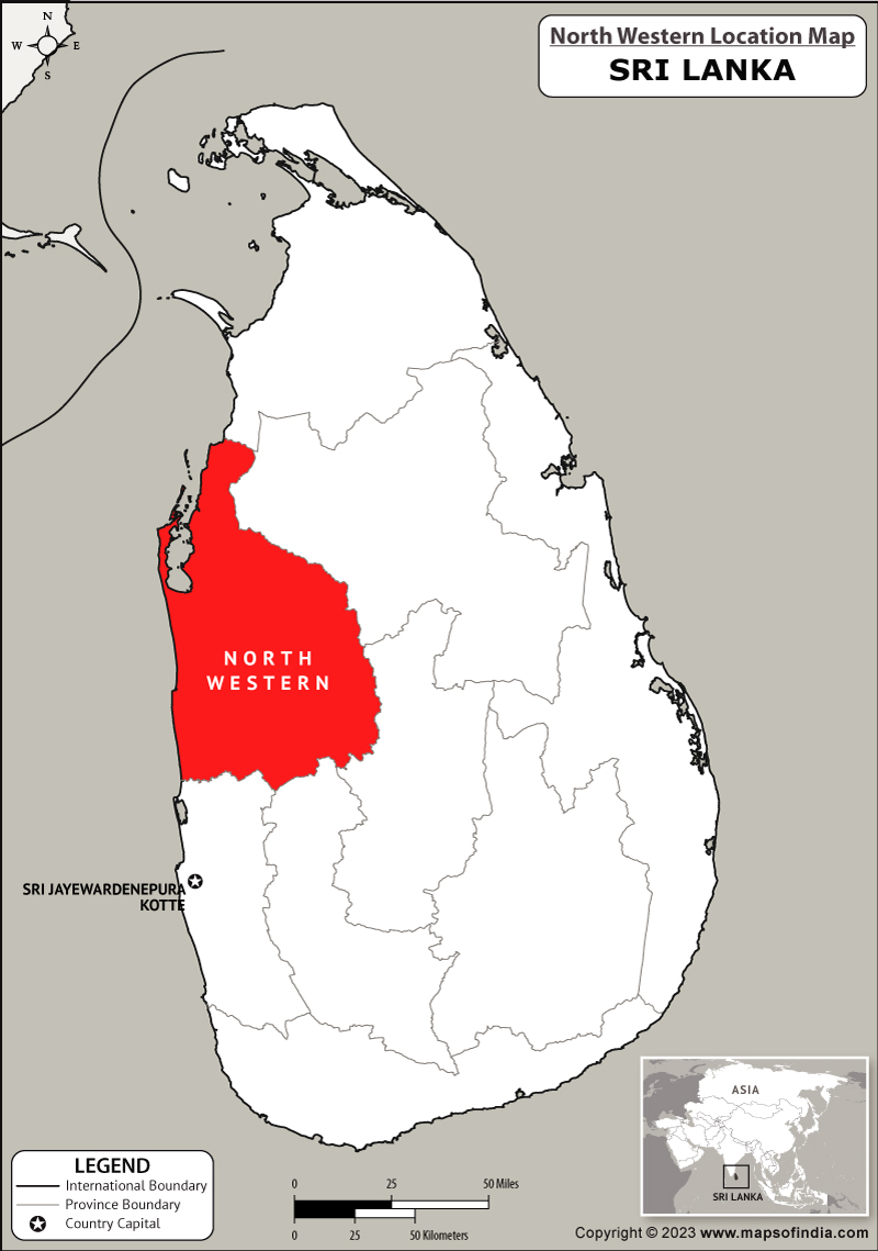 North Western Location Map
