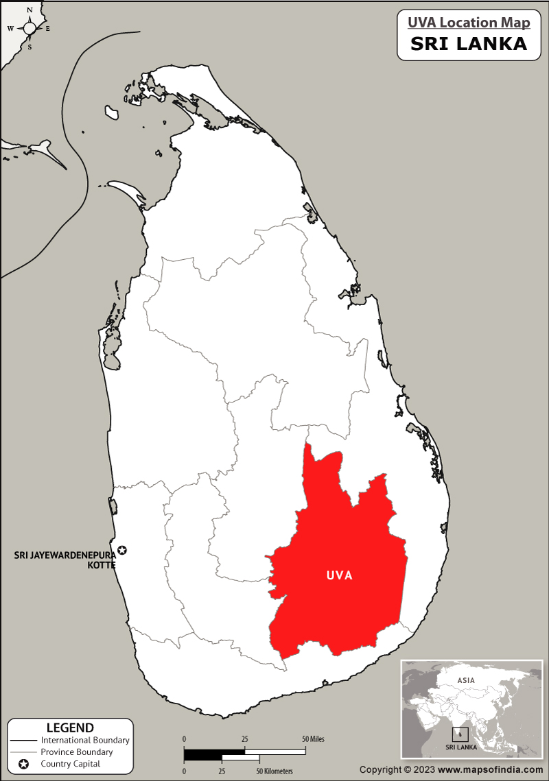 Uva Location Map