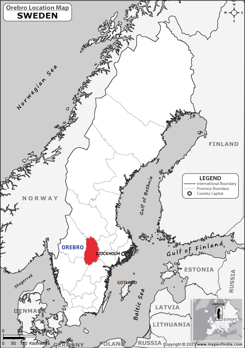 Orebro Location Map