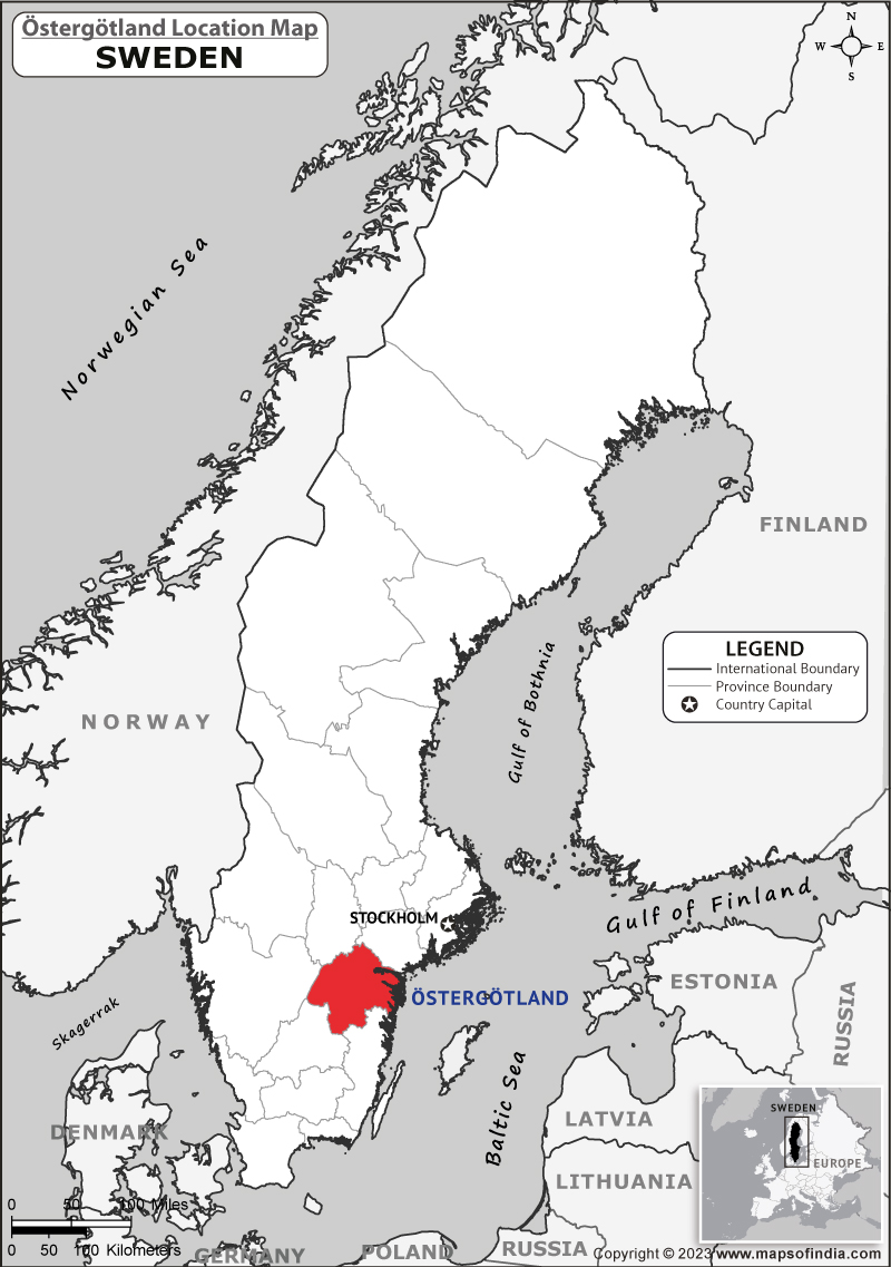 Ostergotland Location Map