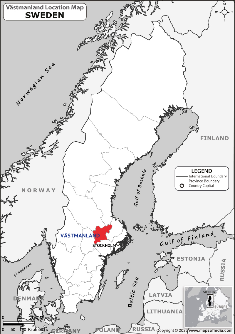 Vastmanland Location Map