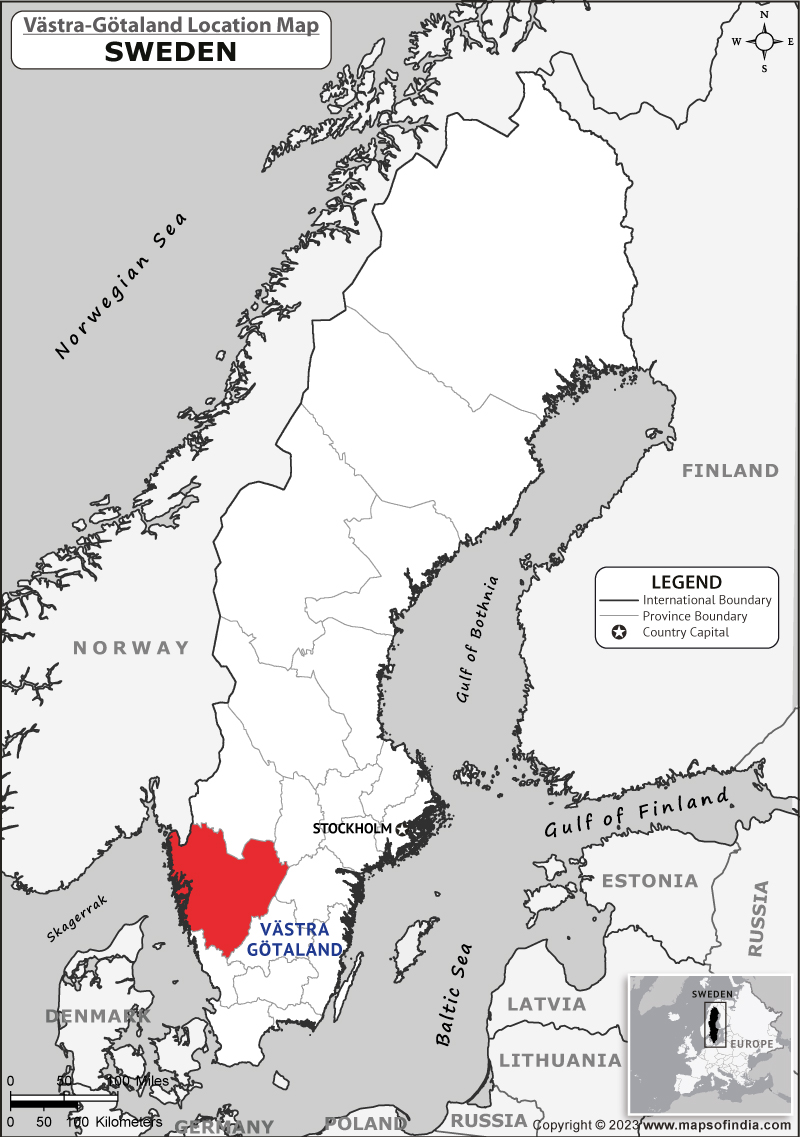 Vastra Gotaland Location Map