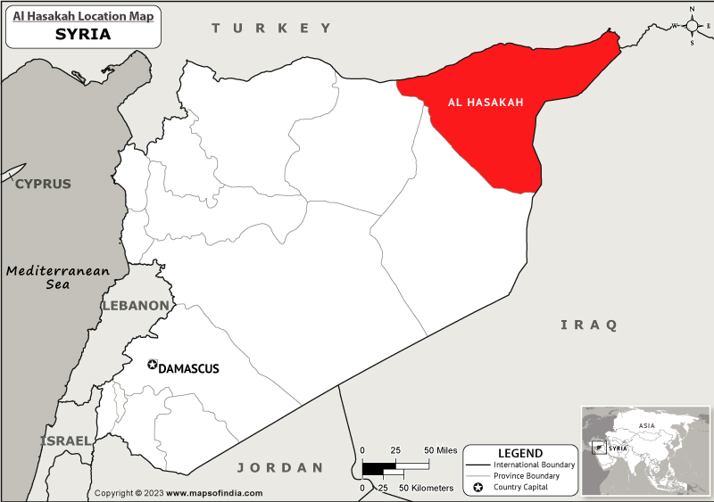 Ak Hasakah Location Map