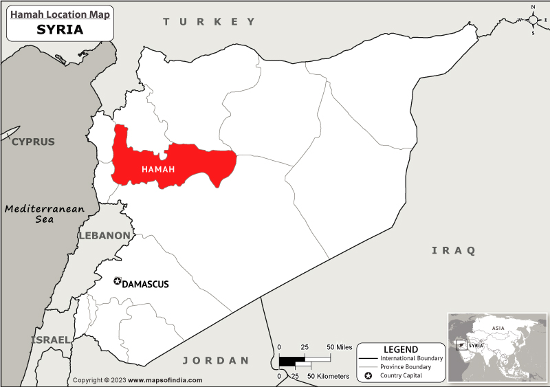 Hamah Location Map
