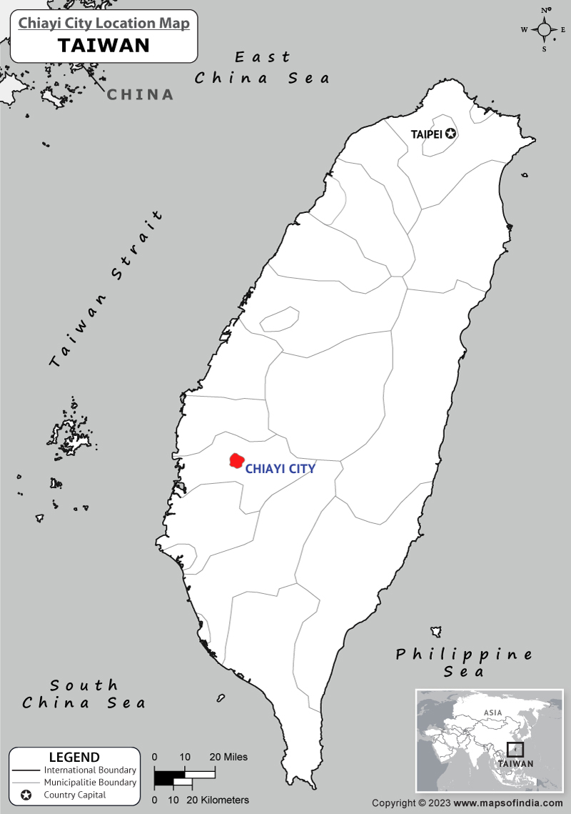 Chiayi City Location Map