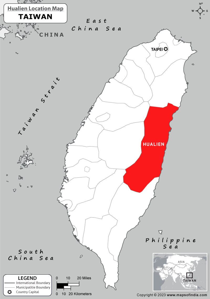 Hualien Location Map