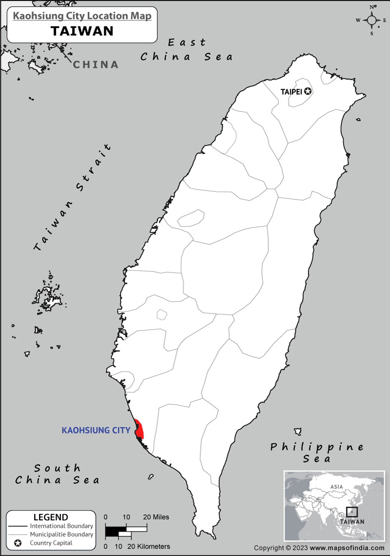 Kaohsiung City Location Map