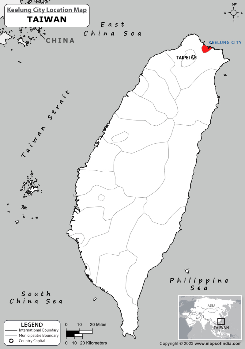 Keelung City Location Map