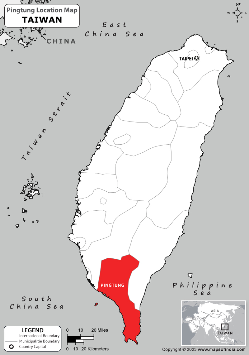 Pingtung Location Map