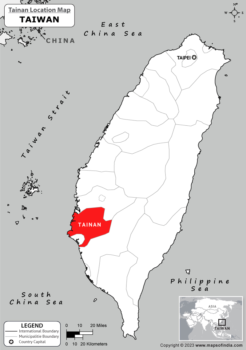Tainan Location Map