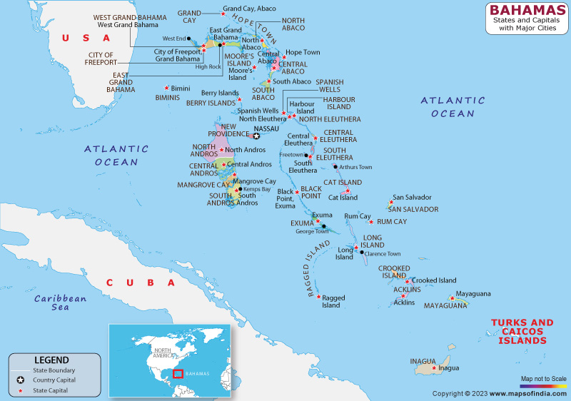 The Bahamas Map HD Map of the The Bahamas