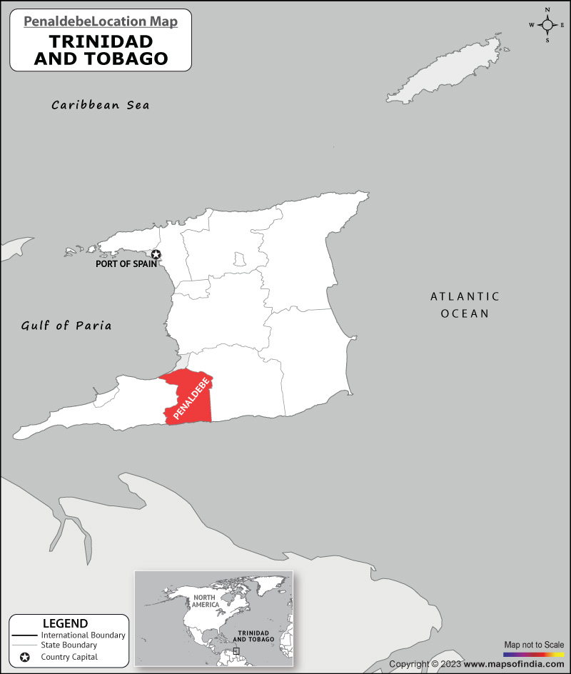 Where is Penaldebe Located in Trinidad and Tobago? Penaldebe Location Map in the Trinidad and