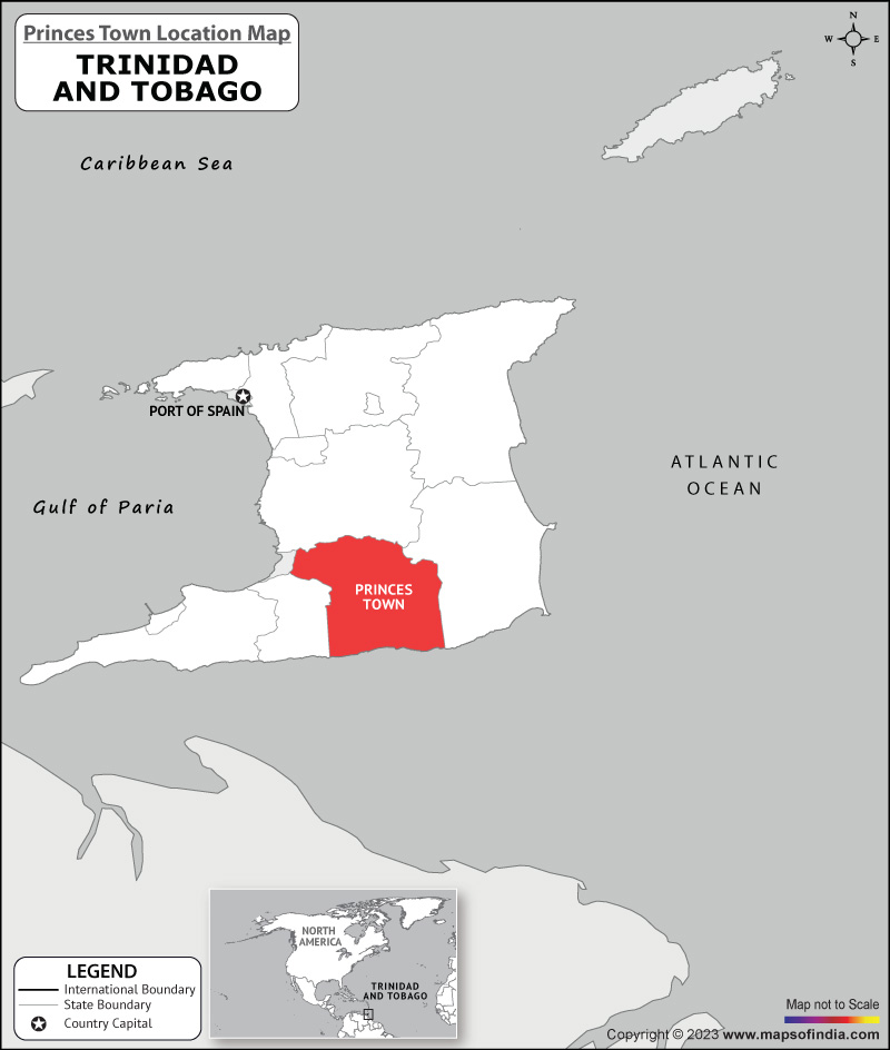 Princes Town Location Map