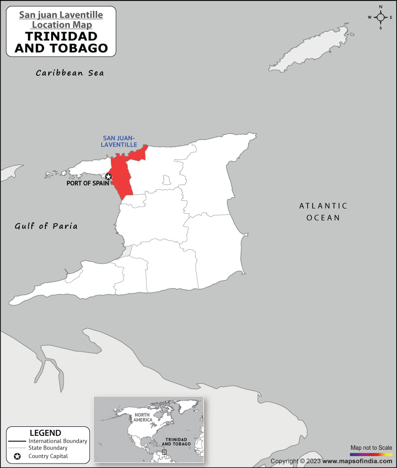 San Juan Laventille Location Map