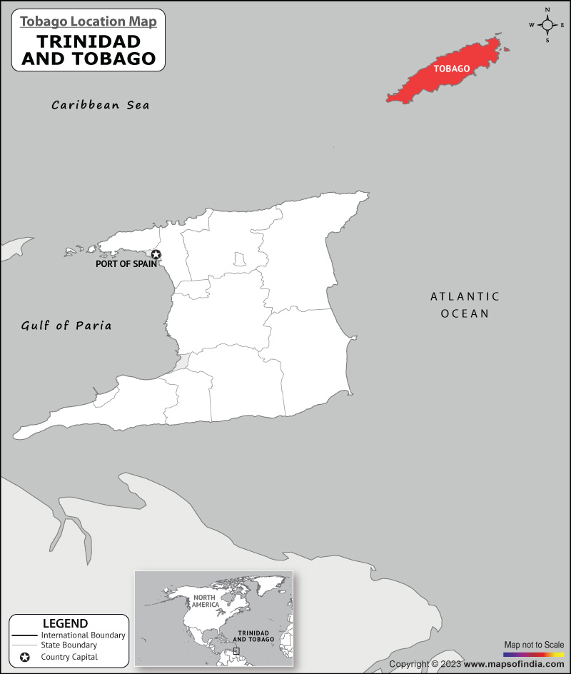 Tobago, Google Map, Trinidad and Tobago Google Map of Tobago