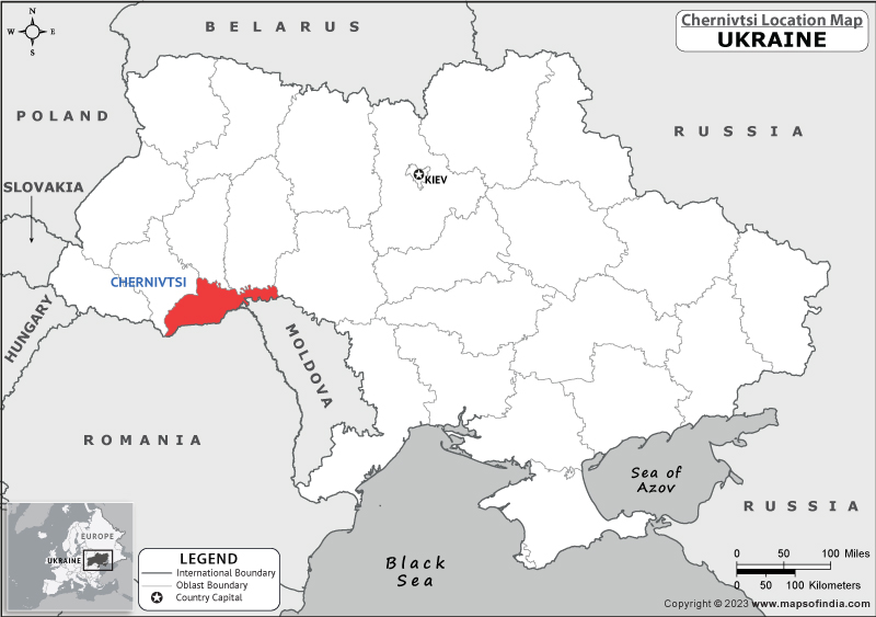 Chernivtsi Location Map