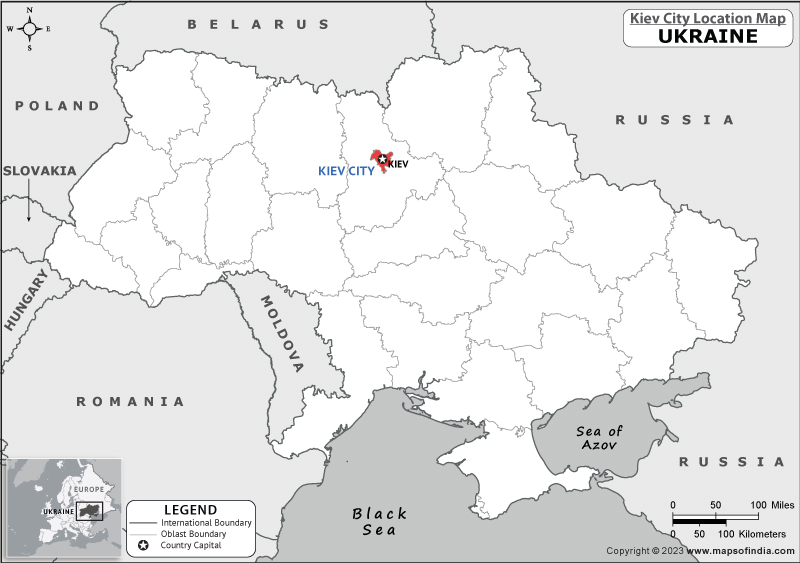 Kiev City  Location Map