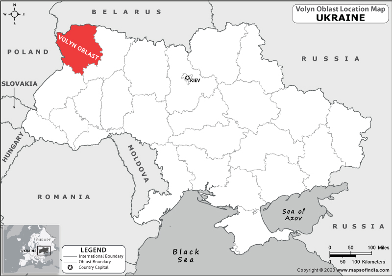 Volyn Oblast Location Map