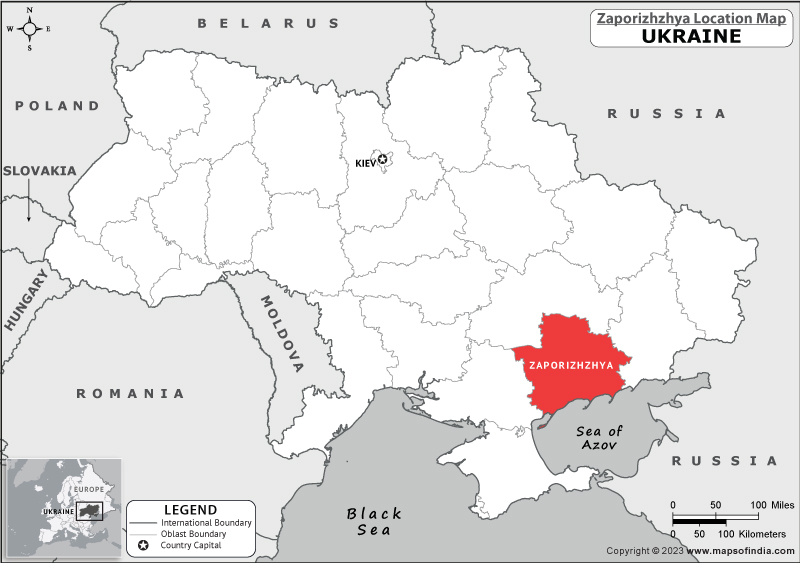 Zaporizhzhya Location Map