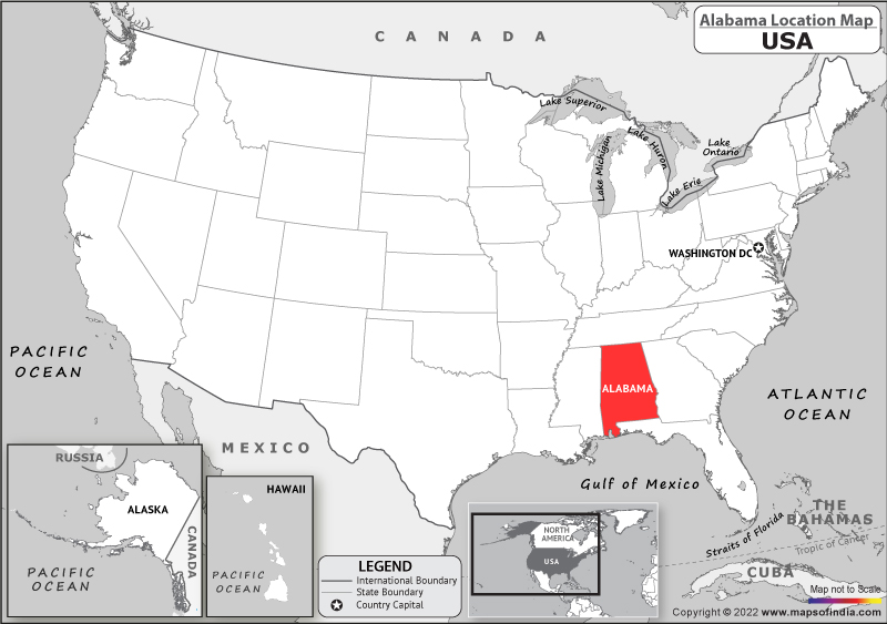 Alabama Location Map