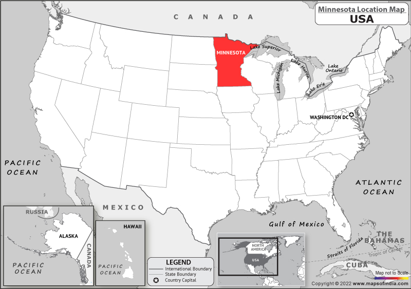 minnesota Location Map