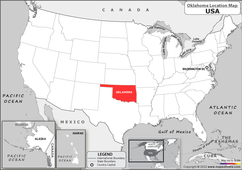 oklahoma Location Map