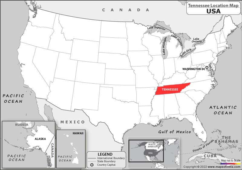 tennessee Location Map