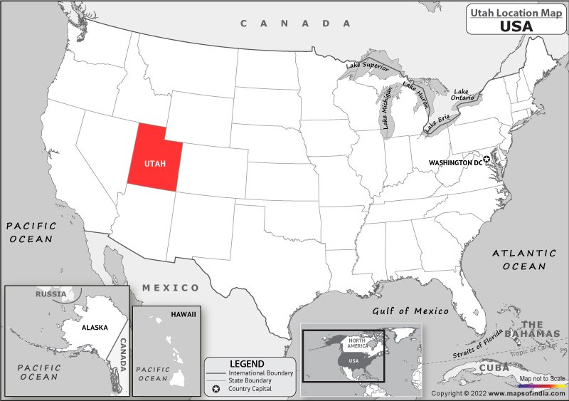 utah Location Map