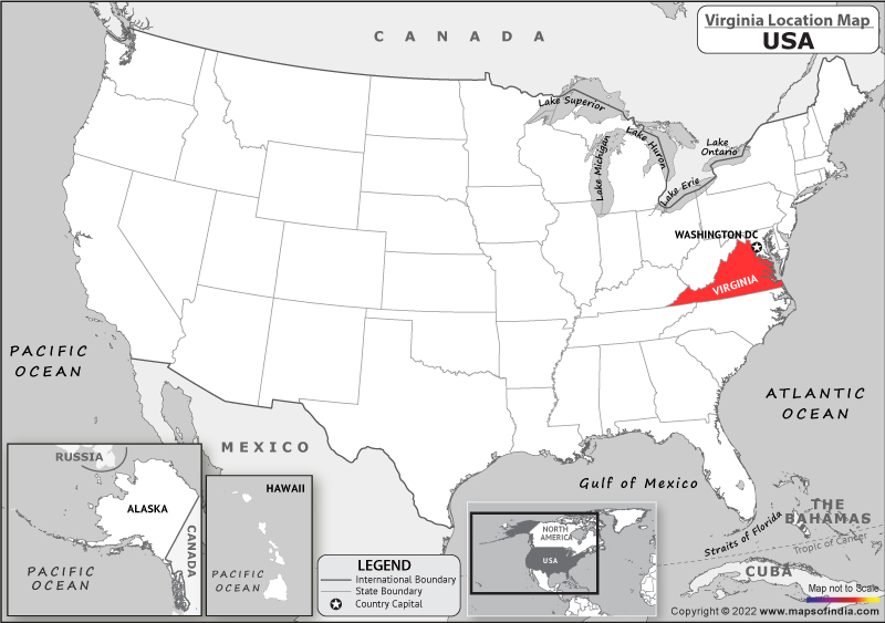 virginia Location Map
