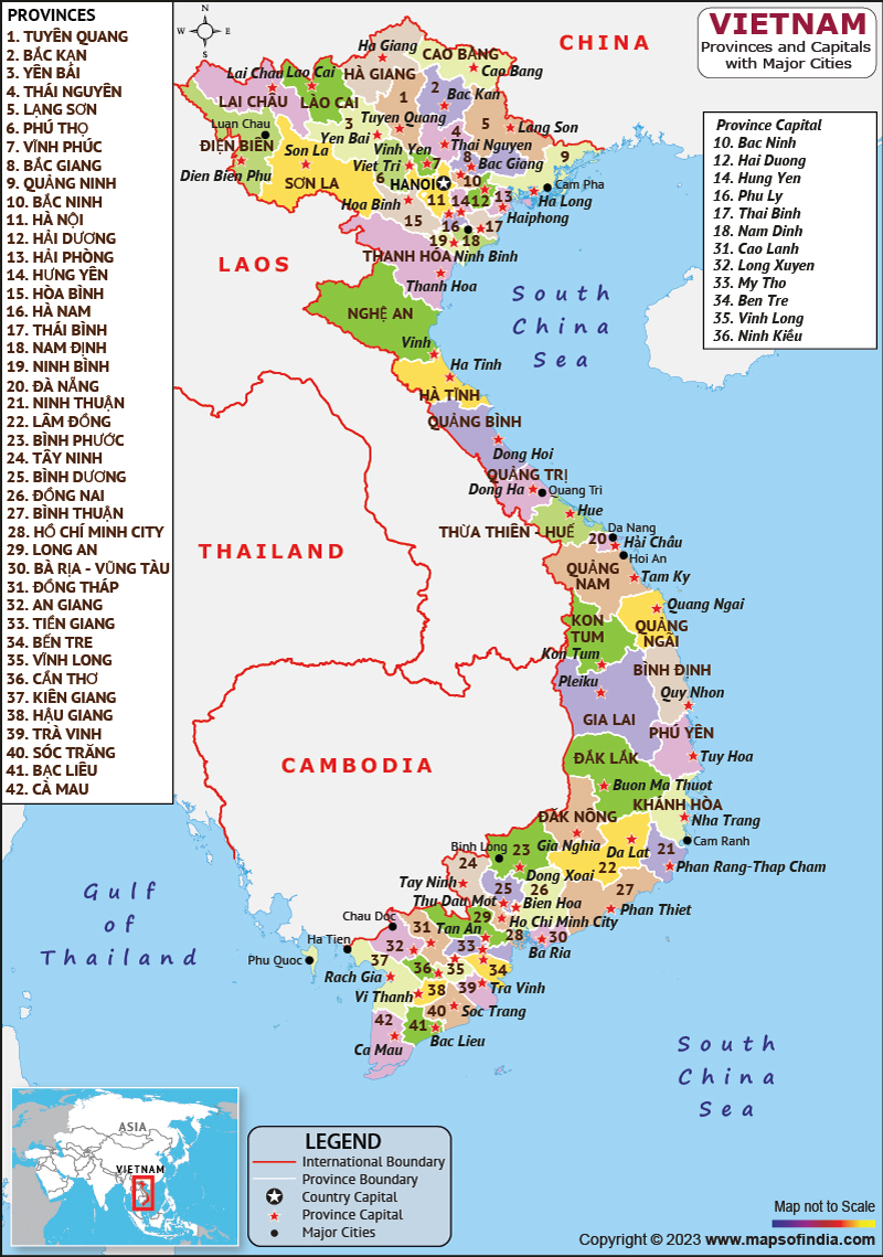 Vietnam Map | HD Political Map of Vietnam