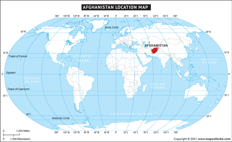 where is Afghanistan location on world map