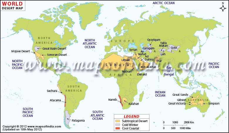 World Desert Map