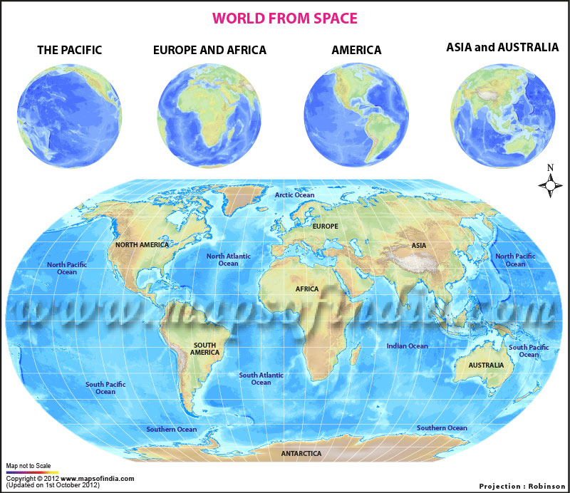 World Map From Space