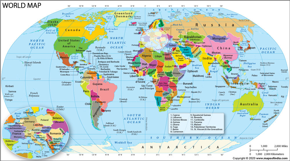 Political world map].