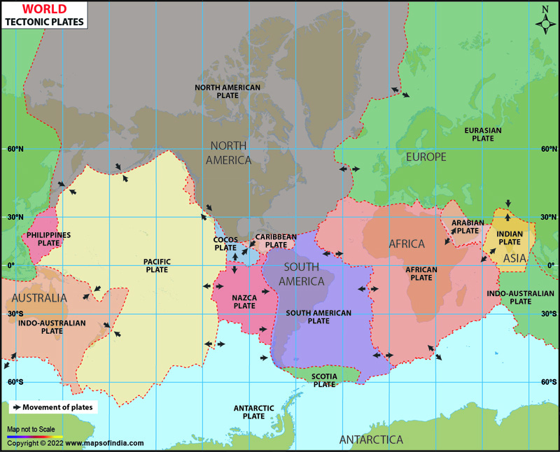 World Tectonic Plates Map