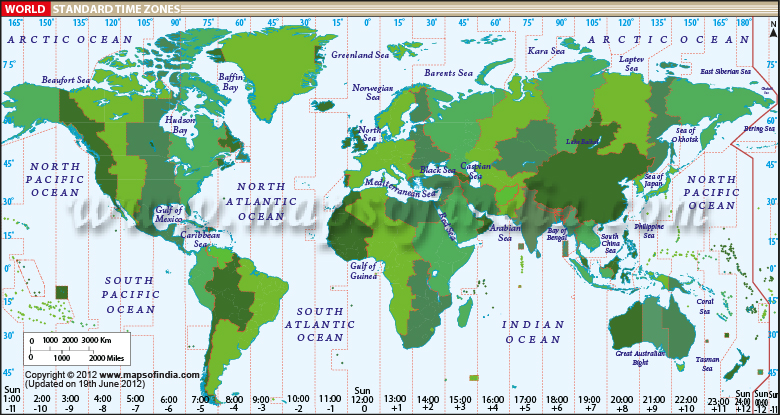 World Time Zone Map