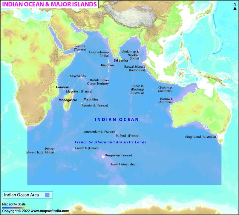 map of indian ocean Islands In The Indian Ocean