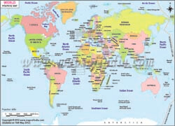 Printable Map Of The World