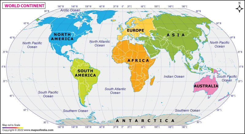 map of the world with oceans and continents World Continent Map Continents Of The World map of the world with oceans and continents