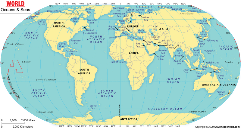 World Map With Continents And Oceans Labeled The Photo Editor