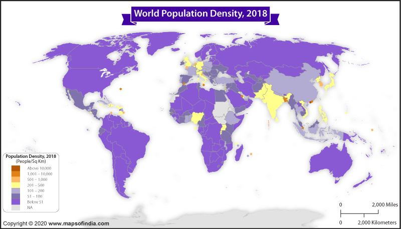 population distribution map of the world World Population Density Map population distribution map of the world