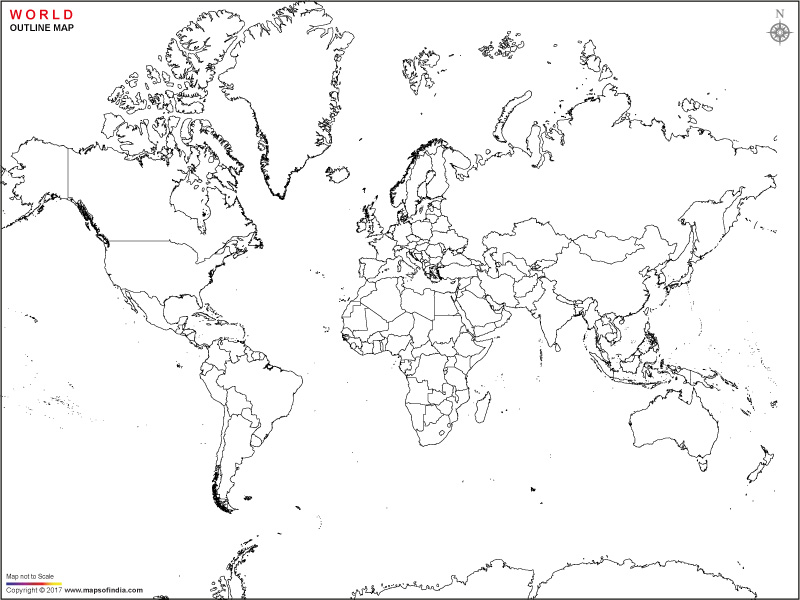 Outline Map World Countries